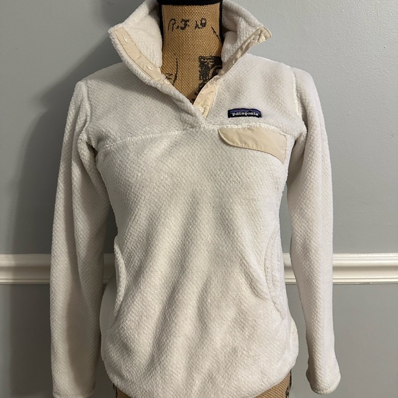 Patagonia Women Polartec Pullover Fleece White Size XXS Woman 1/4 White Ivory - Picture 1 of 9